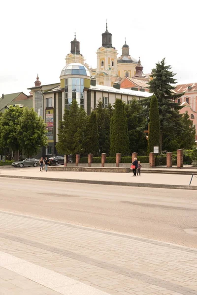 Régi Város Történelmi Része Óváros Központi Utca Átalakulás Katedrálisa — Stock Fotó