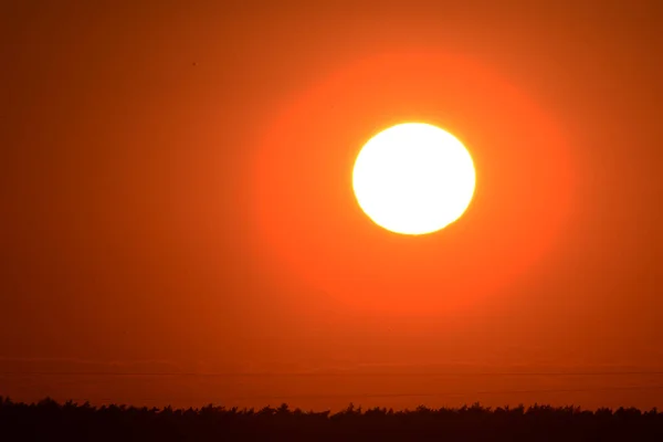 Tramonto Tramonto Fenomeno Accompagnato Dalla Scomparsa Del Sole All Orizzonte — Foto Stock