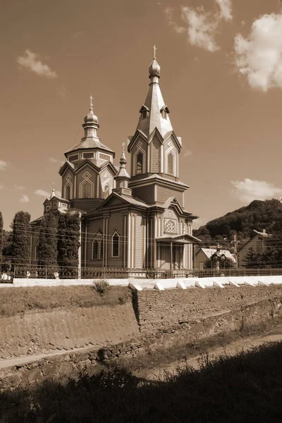 Igreja Antiga Madeira Igreja Santa Cruz — Fotografia de Stock