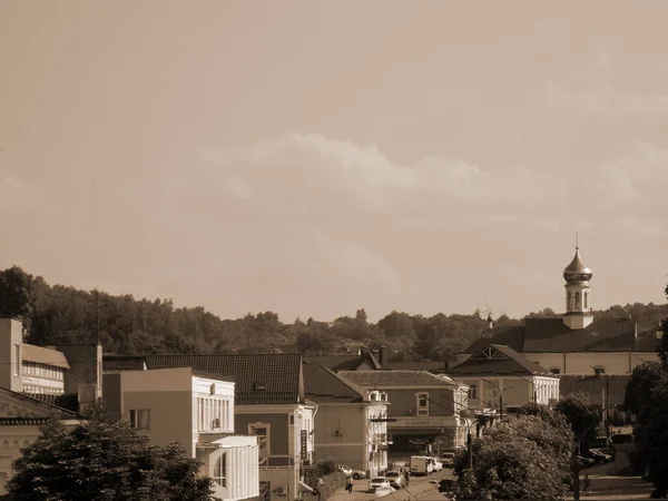 Der Historische Teil Der Altstadt Nikolaikathedrale Franziskanerkloster Orthodoxe Kirche Blick — Stockfoto