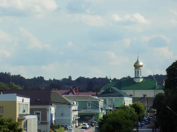 Historická Část Starého Města Mikulášská Katedrála Františkánský Klášter Ortodoxní Kostel — Stock fotografie