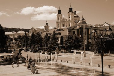 Eski şehrin tarihi kısmı. Dönüşüm Katedrali. Büyük kilise.