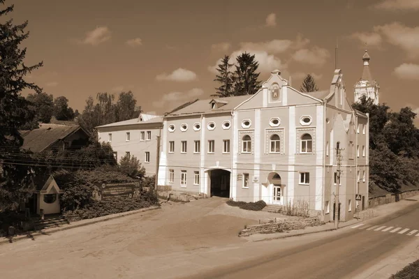 Parte Histórica Del Casco Antiguo Monasheskyy Edificio Epifanía Monasterio Gran — Foto de Stock