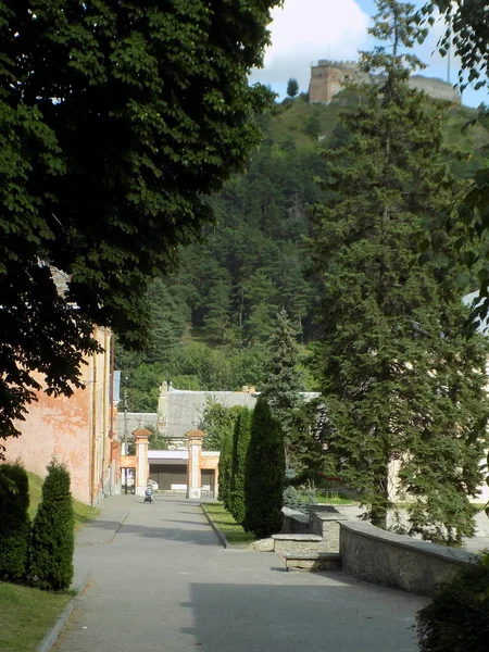 Historic Part Old Town Old Town Buildings Castle Mountain — Stock Photo, Image