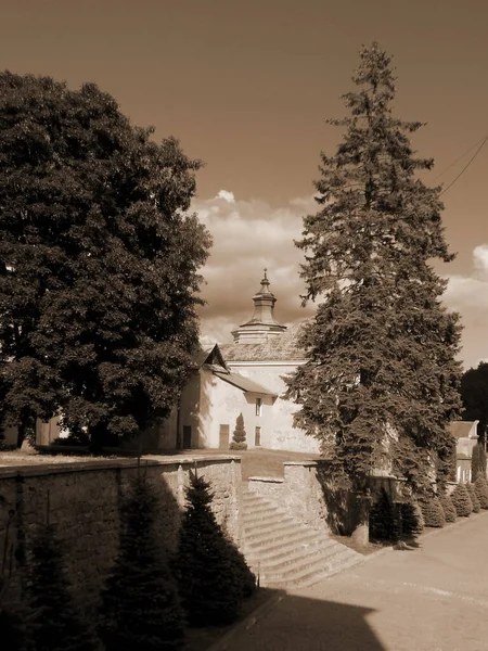 Parte Histórica Cidade Velha Edifícios Cidade Velha Montanha Castelo — Fotografia de Stock