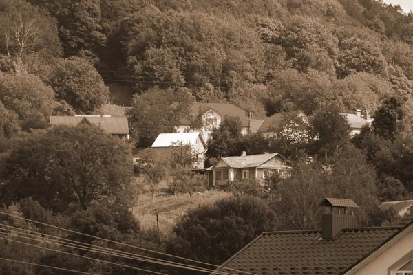 Rande Des Dorfes Umgebung Außerhalb Der Stadt — Stockfoto