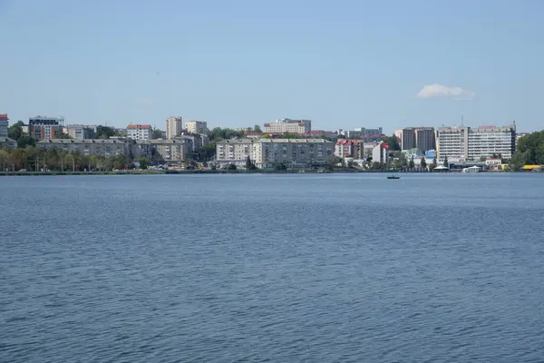 A small town by the sea.The coast of the seaside town.A small seaside town