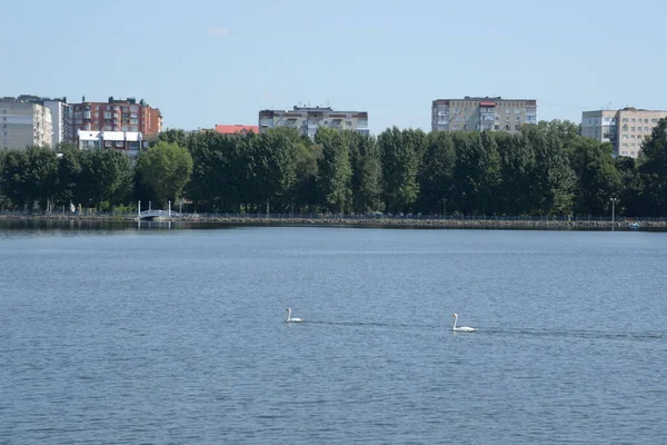 Pequeño Pueblo Junto Mar Costa Ciudad Costera — Foto de Stock