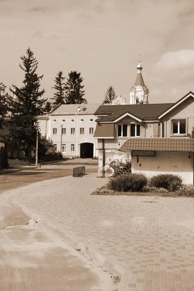 Parte Histórica Velha Cidade Monasheskyy Edifício Epiphany Monastery Great Antiga — Fotografia de Stock