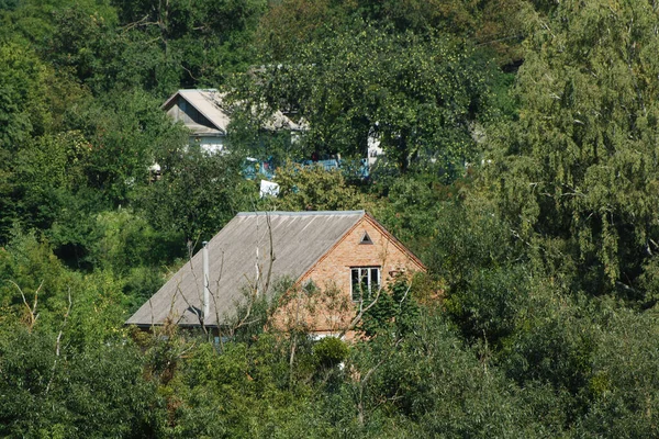 Træhus Den Ukrainske Landsby - Stock-foto