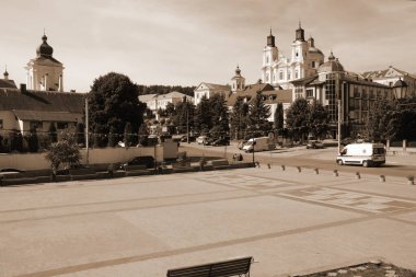 Eski şehrin tarihi kısmı. Dönüşüm Katedrali. Büyük kilise.