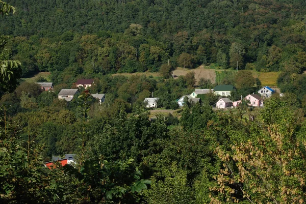 Деревянный Дом Украинской Деревне Окраине Села Окружение Городом — стоковое фото