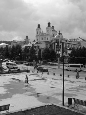 Eski şehrin tarihi kısmı. Dönüşüm Katedrali. Büyük kilise.          