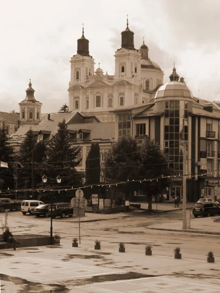 Historická Část Starého Města Katedrála Transformace Velký Kostel — Stock fotografie