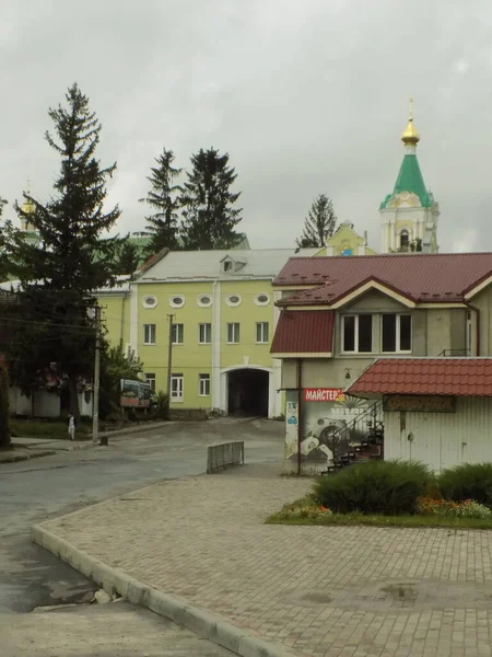 Der Historische Teil Der Alten Stadt Monasheskyy Gebäude Epiphany Monastery — Stockfoto