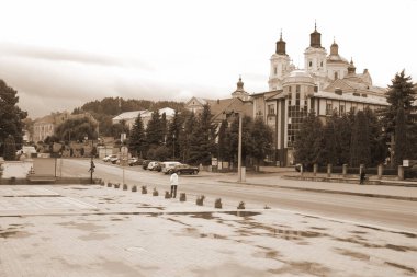 Eski şehrin tarihi kısmı. Dönüşüm Katedrali. Büyük kilise.