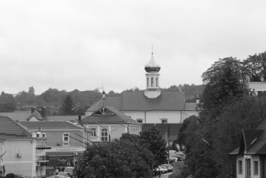 The historic part of the old town. St. Nicholas Cathedral (Franciscan Monastery).Old great church.The central street of the old town. 