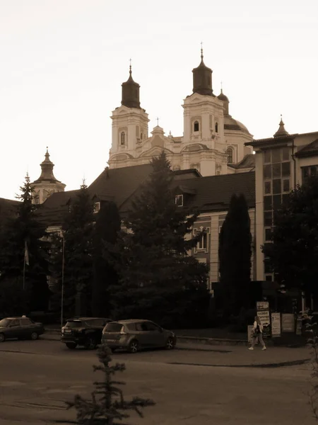 Historic Part Old Town Cathedral Transfiguration Great Church — Zdjęcie stockowe