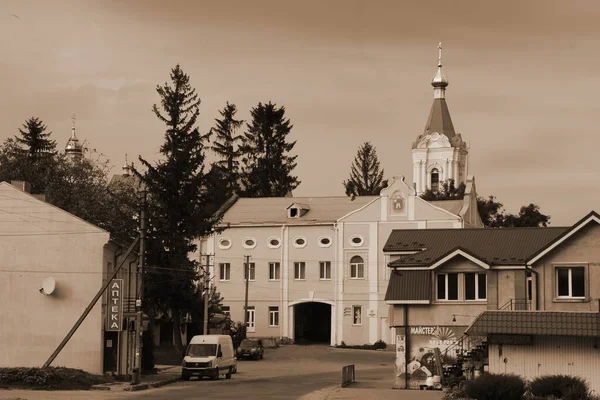 Het Historische Deel Van Oude Stad Monasheskyy Gebouw Epiphany Monastery — Stockfoto