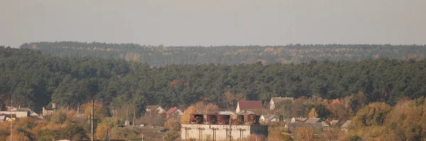 Дерев Яний Будинок Українському Селі — стокове фото