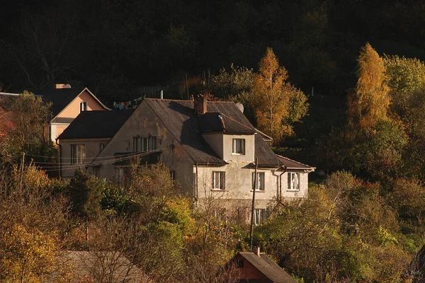 Trä Hus Den Ukrainska Byn — Stockfoto