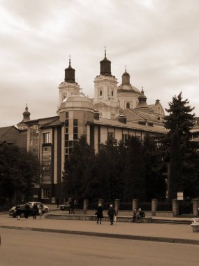 Eski şehrin tarihi kısmı. Dönüşüm Katedrali. Büyük kilise.          