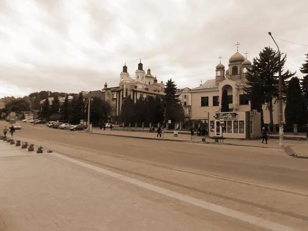 Historic Part Old Town Cathedral Transfiguration Great Church — стоковое фото