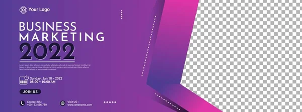 ウェビナー マーケティング オンラインクラスプログラムなどのための創造的な企業のビジネスバナーテンプレートのデザイン — ストックベクタ