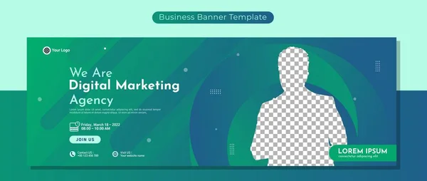 Diseño Plantilla Banner Corporativo Creativo Para Webinar Marketing Programa Clases Vector de stock