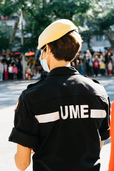 Soldados durante el desfile del Ejército del Día Nacional en Madrid. — Foto de Stock