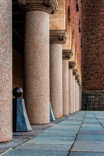 Colonnade in the Town Hall of Stockholm — Stock Photo, Image