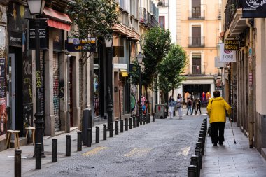 Orta Madrid 'deki Malasana Mahallesi Manzarası
