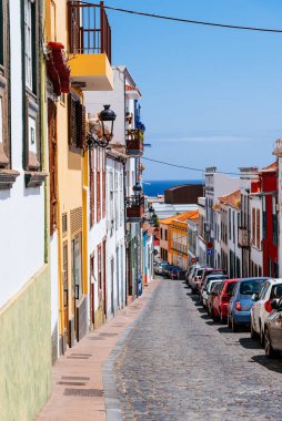 Santa Cruz de La Palma 'nın La Canela bölgesinde geleneksel koloni mimarisi