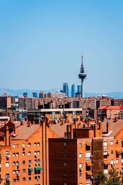 Skyline de Madrid desde el Parque del Tio Pio — Foto de Stock