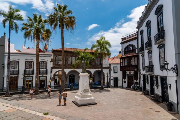 Plac Hiszpanii na starym mieście Santa Cruz de la Palma — Zdjęcie stockowe