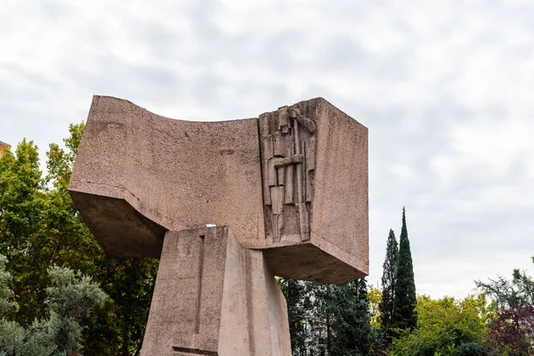 Scoperta del monumento dell'America nella Piazza del Colon a Madrid — Foto Stock