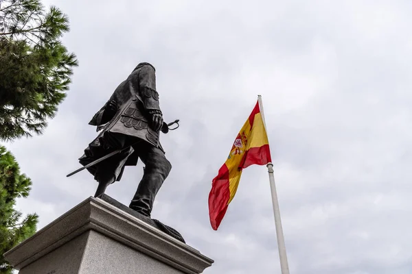 Posąg Blas de Lezo na Plaza de Colon — Zdjęcie stockowe