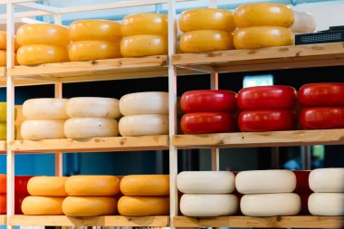 Full Frame Shot Of Dutch Chesse On Shelf for sale