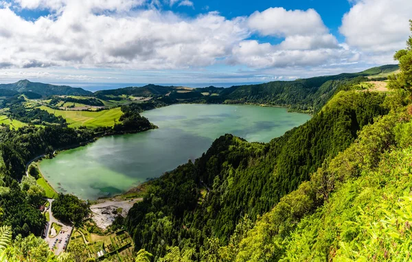 Scenic View Lake Furnas Sao Miguel Azores — 스톡 사진