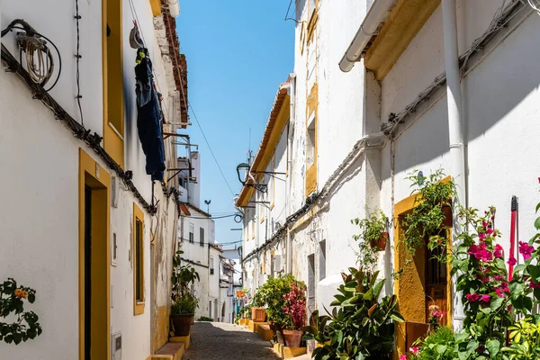 Scenic View Old Town Elvas Alentejo Portugal Narrow Streets Whitewashed — Foto Stock