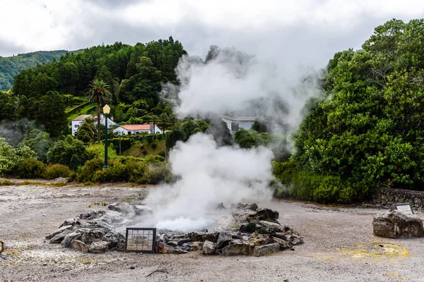 Volcanic Hotsprings Lake Furnas Sao Miguel Azores Lagoa Das Furnas — Stockfoto
