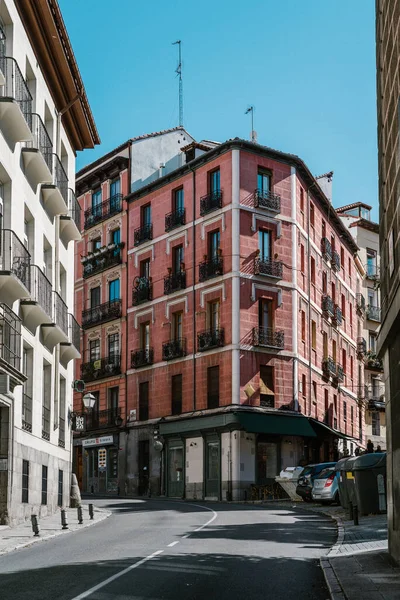 Madrid, Spain - October 11, 2020: Segovia Street in central Madrid. Sunny day