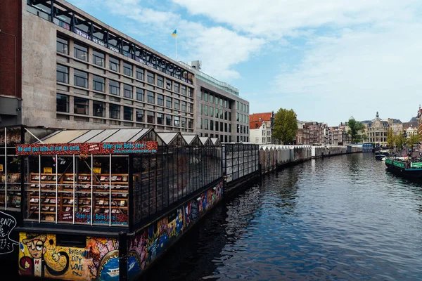Amsterdam Mei 2022 Bloemenmarkt Aan Het Singel Canal — Stockfoto