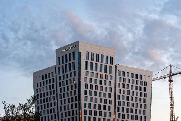 Amsterdam Netherlands May 2022 Low Angle View Futuristic Architecture Skyscraper — Stock Photo, Image