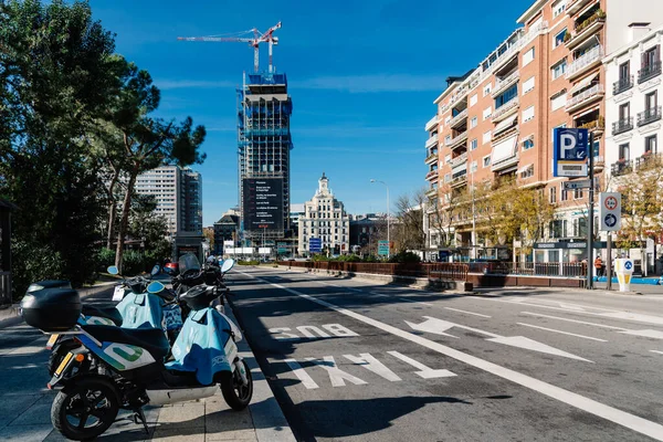 Madrid Espanha Dezembro 2021 Praça Colon Centro Madrid Vista Goya — Fotografia de Stock