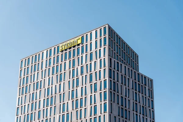 Rotterdam Netherlands May 2022 Stedin Corporation Office Building Skyscraper Blue — Stock Photo, Image