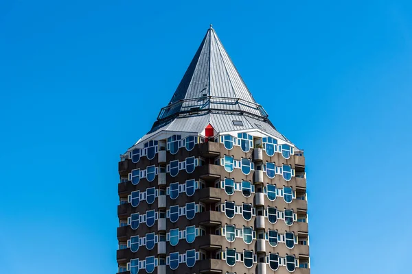 Rotterdam Holanda Maio 2022 Arranha Céus Residenciais Contra Céu Azul — Fotografia de Stock