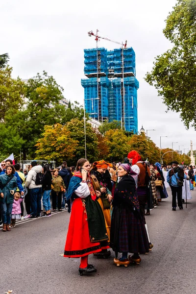 Madrid Spanya Ekim 2022 Paseo Castellana Boyunca Düzenlenen Transhumance Festivali — Stok fotoğraf