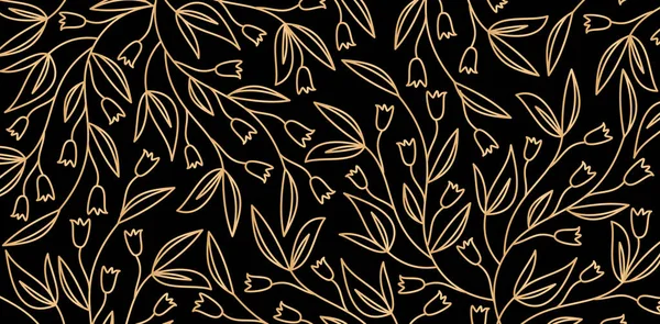 Безшовна Лінія Квіткового Квіткового Візерунка Текстури Застосовується Веб Сайту Банер — стоковий вектор