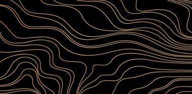 soyut çizgi deseni altın rengi izole edilmiş siyah arkaplan, web sitesi afişi için uygulanabilir, poster imzası kurumsal ve sosyal medya, düğün davetiyesi doku kağıdı, kumaş baskı kağıdı